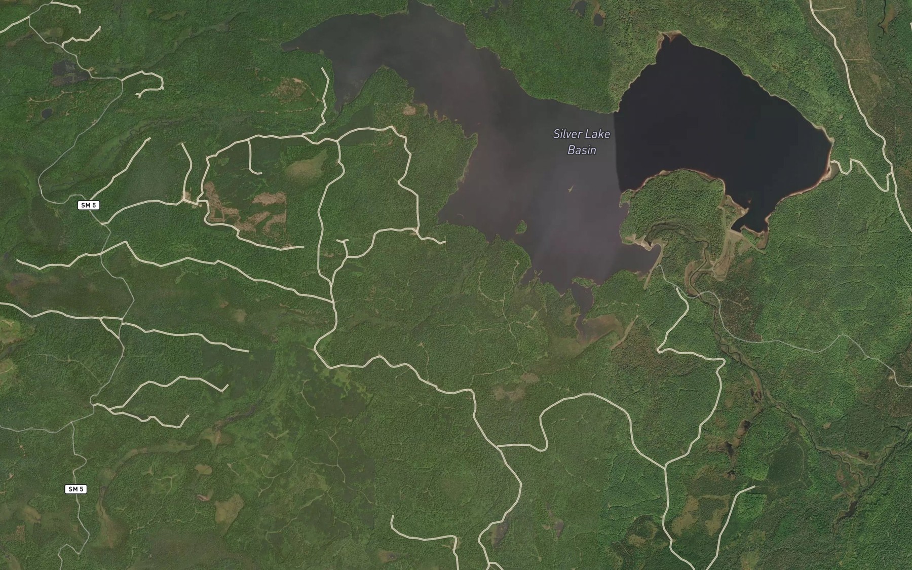 Satellite map of the Voelkers Creek
