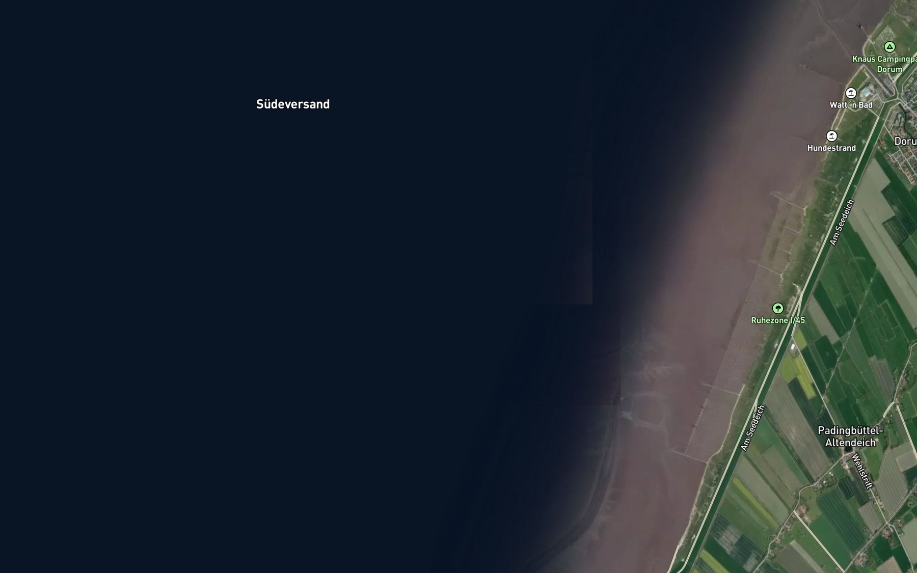 Satellite map of the Wurster Watt