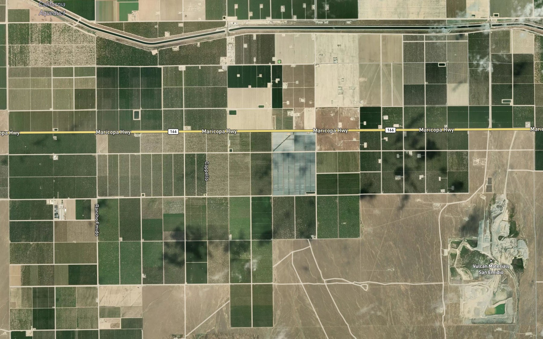 Satellite map of the Los Lobos Creek