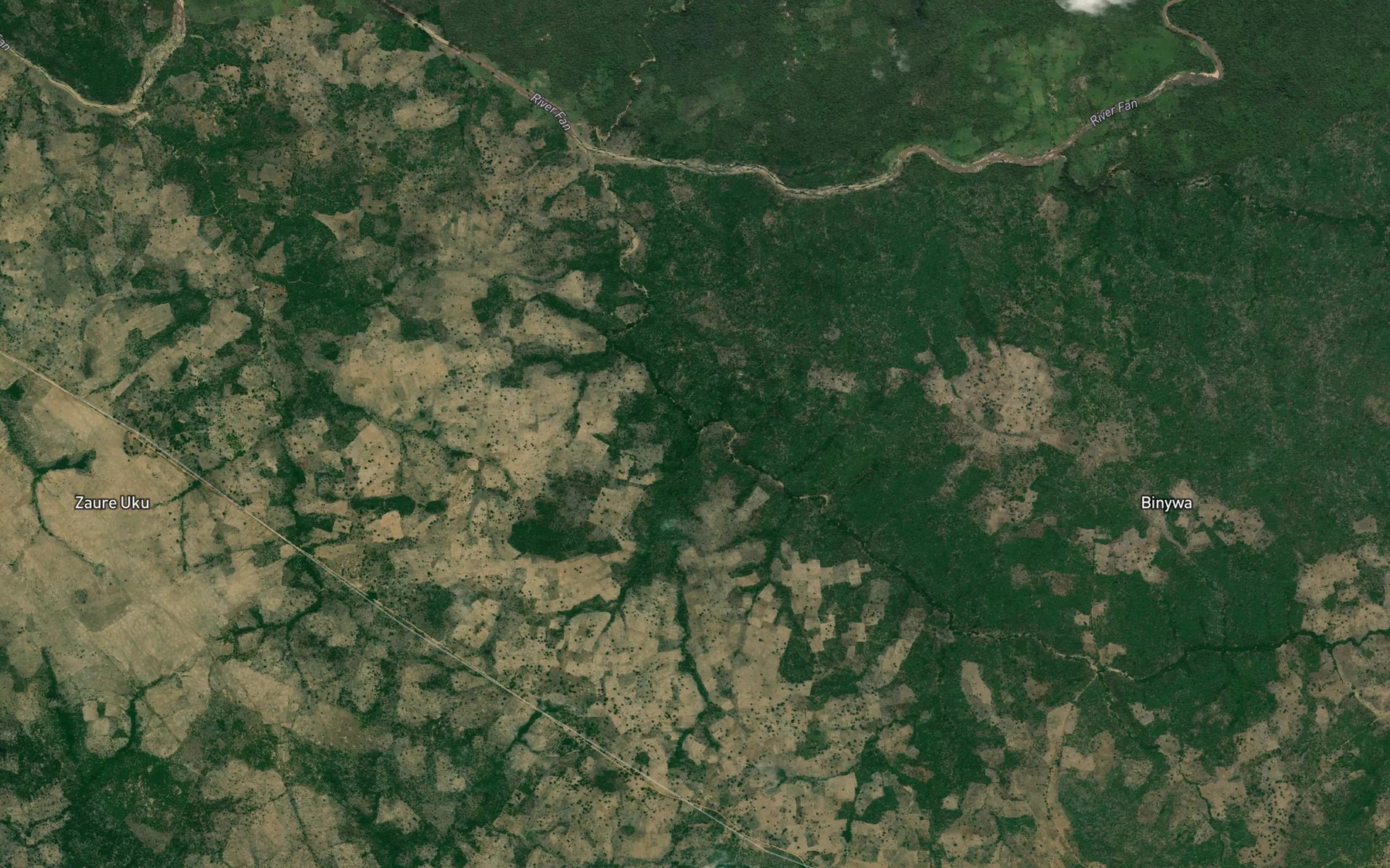 Satellite map of the RiverKamtani