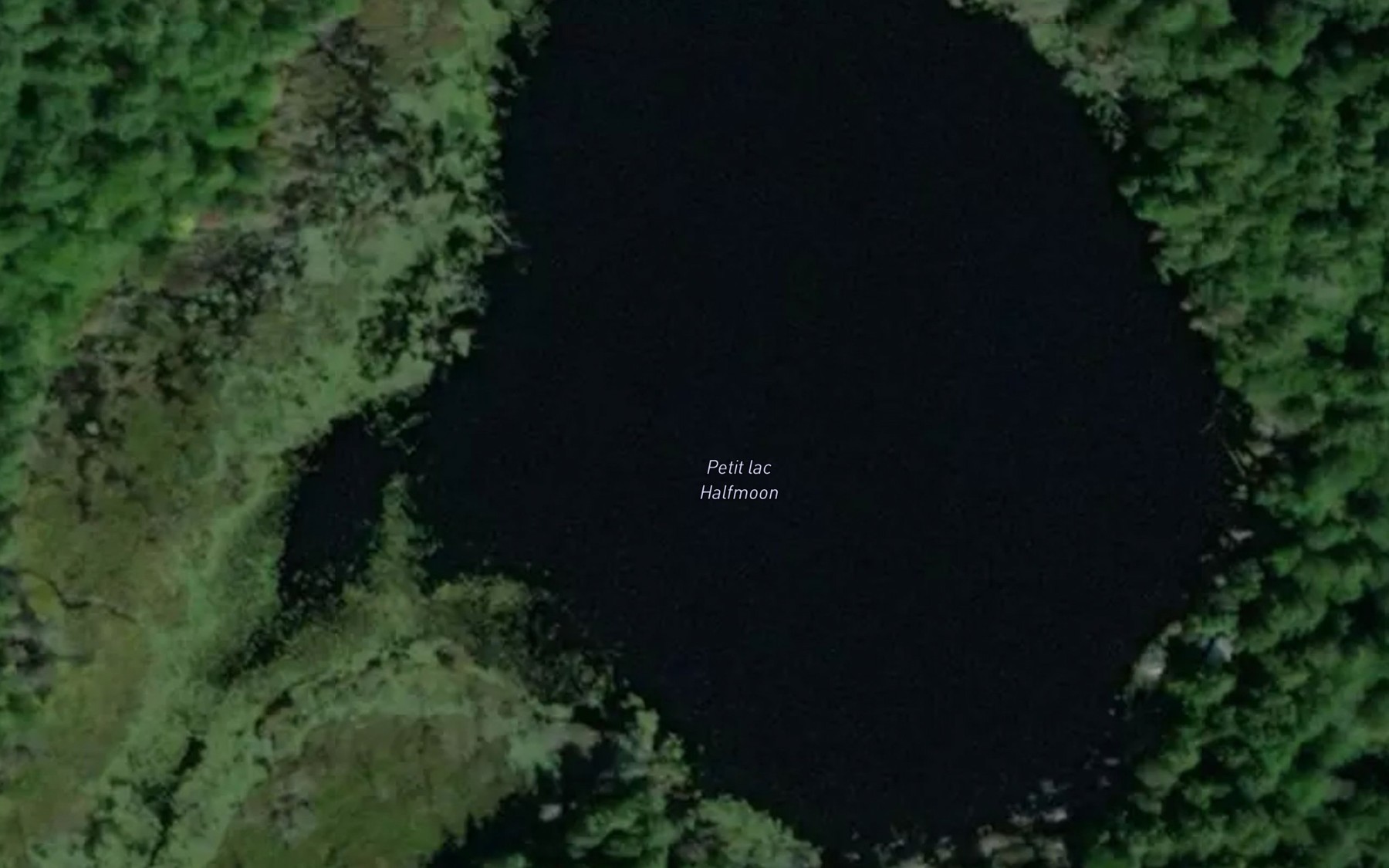 Satellite map of the Petit lac Halfmoon