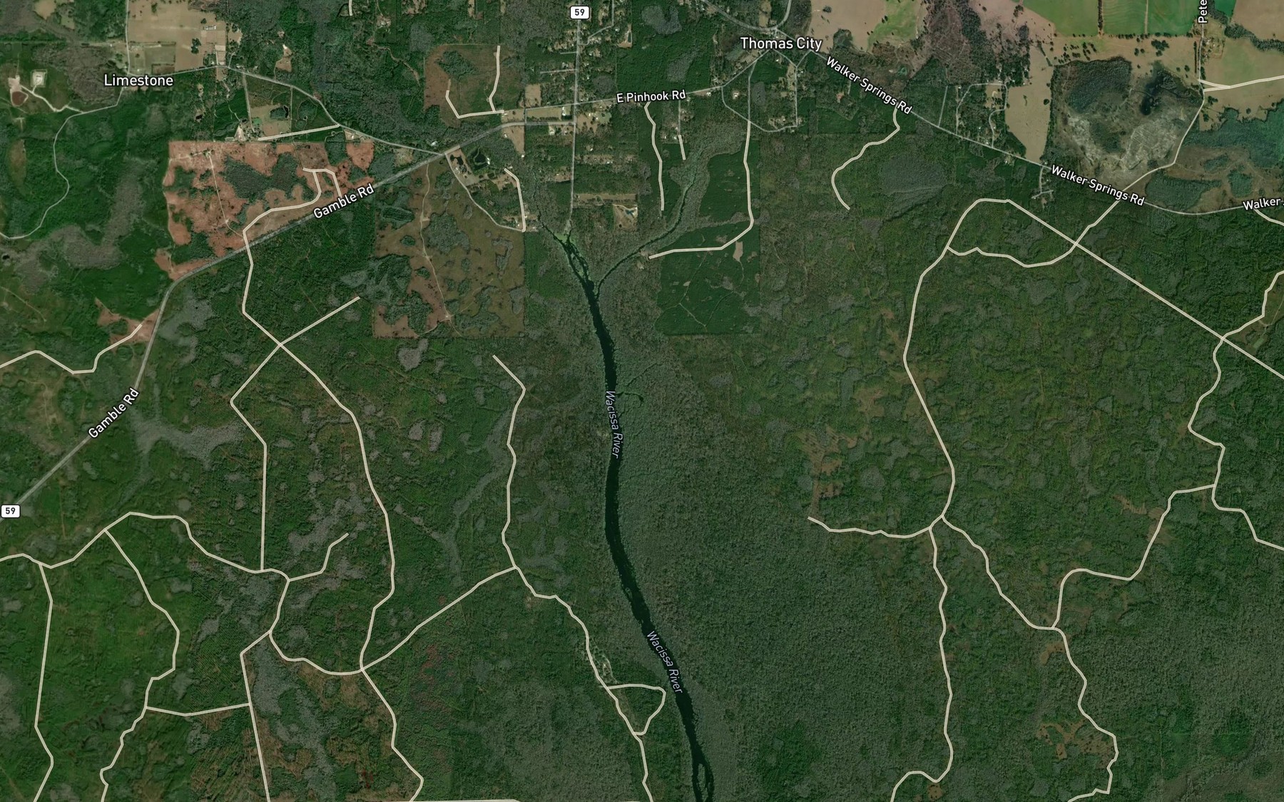 Satellite map of the Big Blue Spring