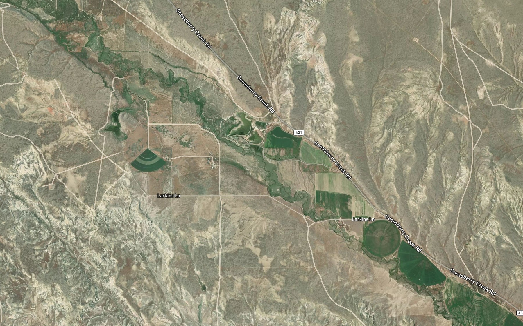 Satellite map of the Blake-Denton Number 2 Reservoir