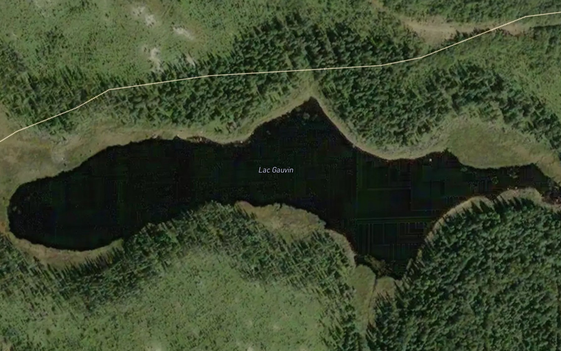 Satellite map of the Lac Gauvin