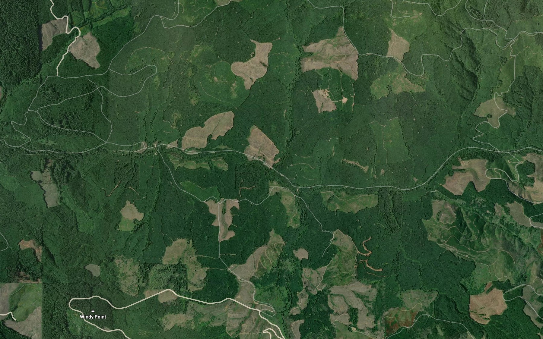 Satellite map of the Oshkosh Creek