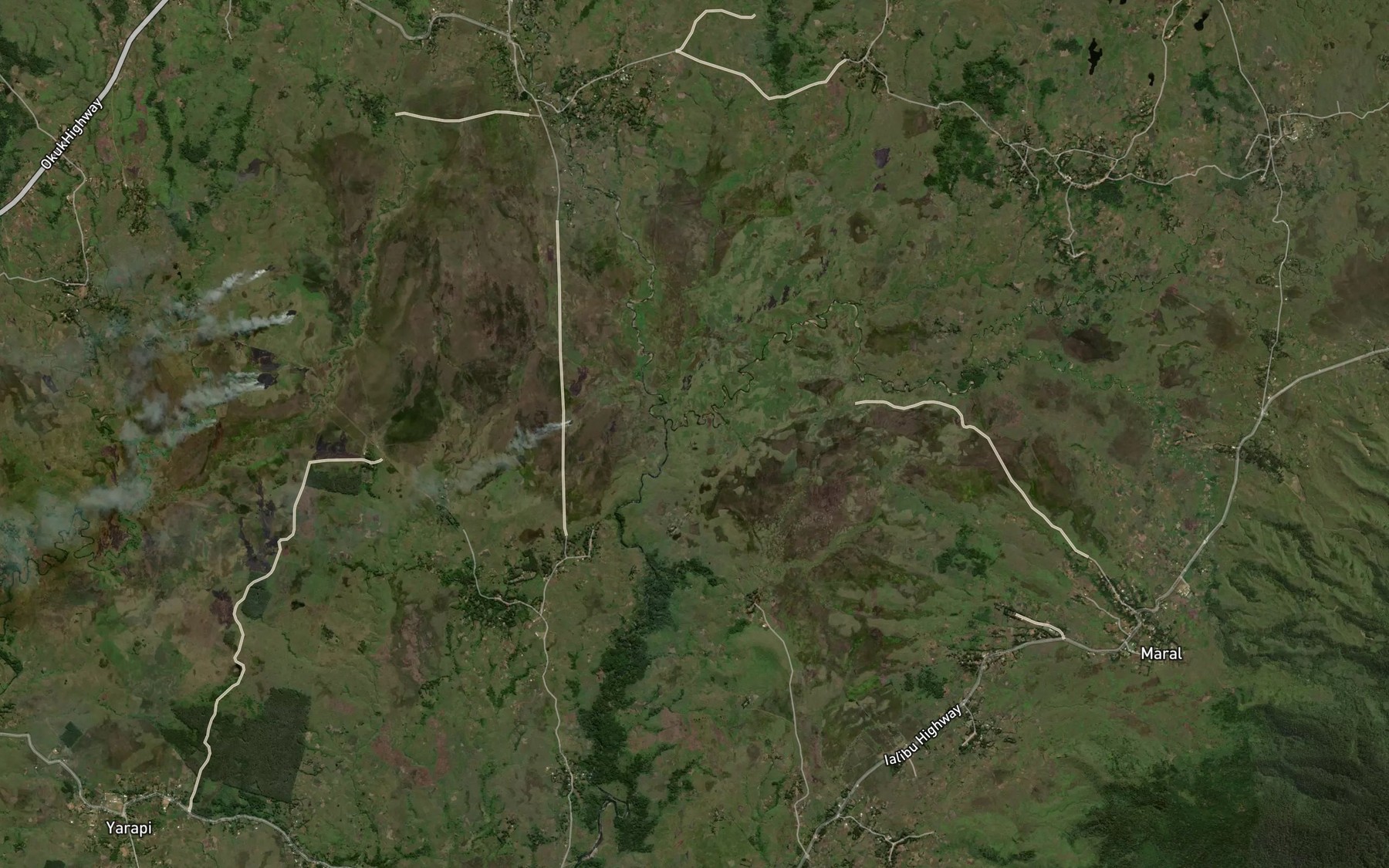 Satellite map of the Iama River
