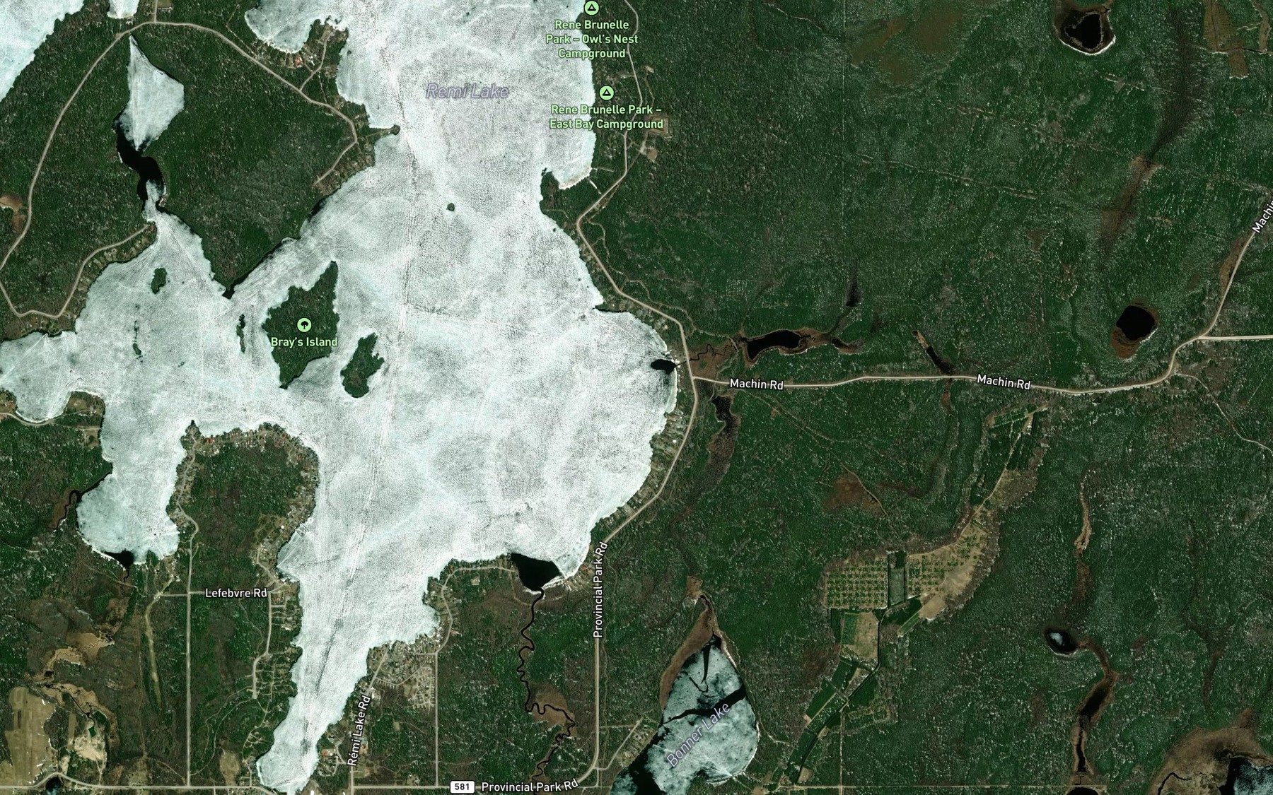 Satellite map of the Vanrassel Bay