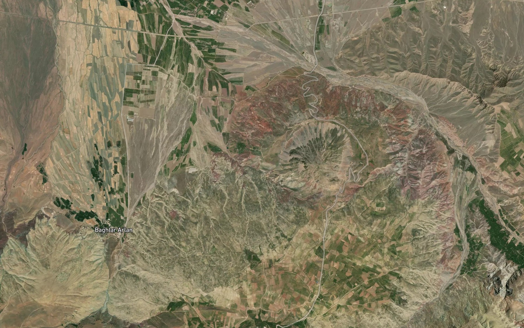 Satellite map of the Cheshmeh-ye Sar Cheshmeh
