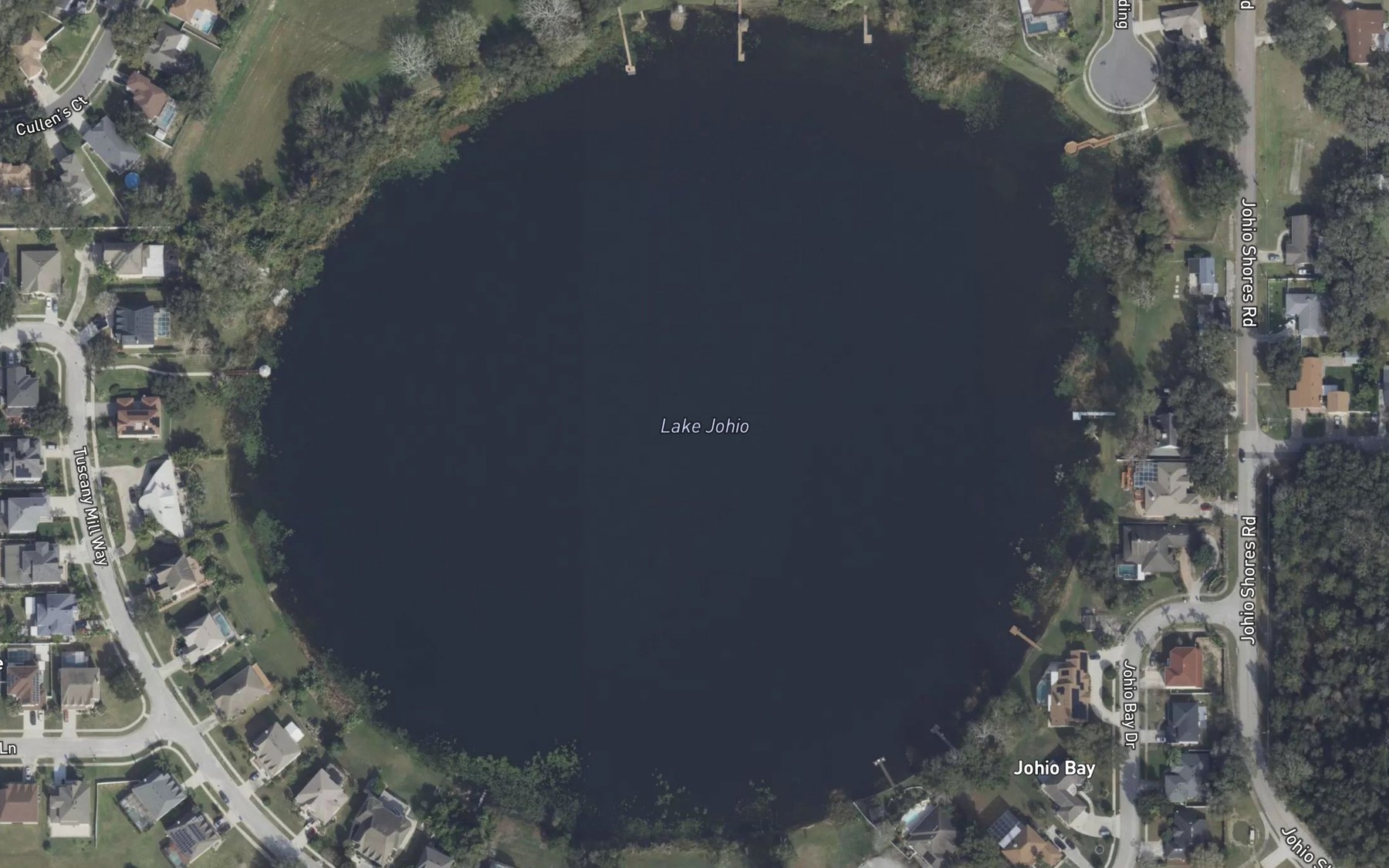 Satellite map of the Lake Johio