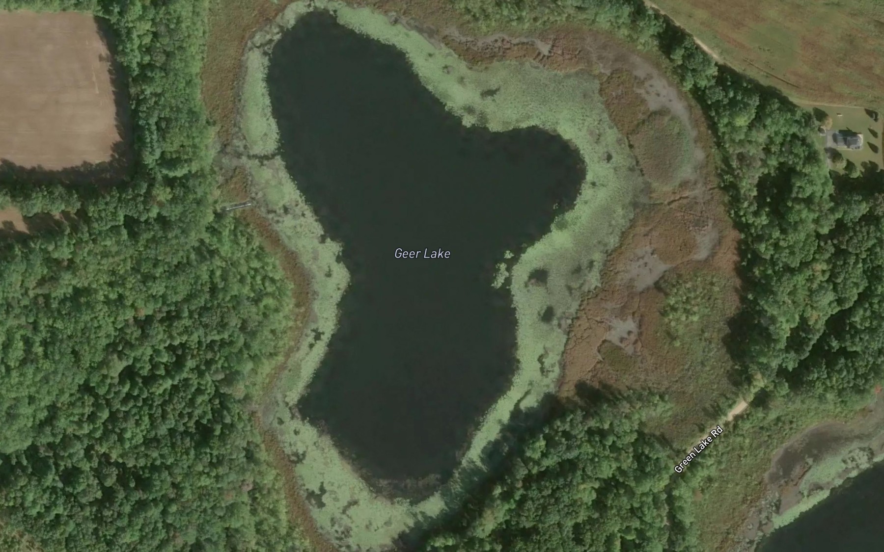 Satellite map of the Geer Lake