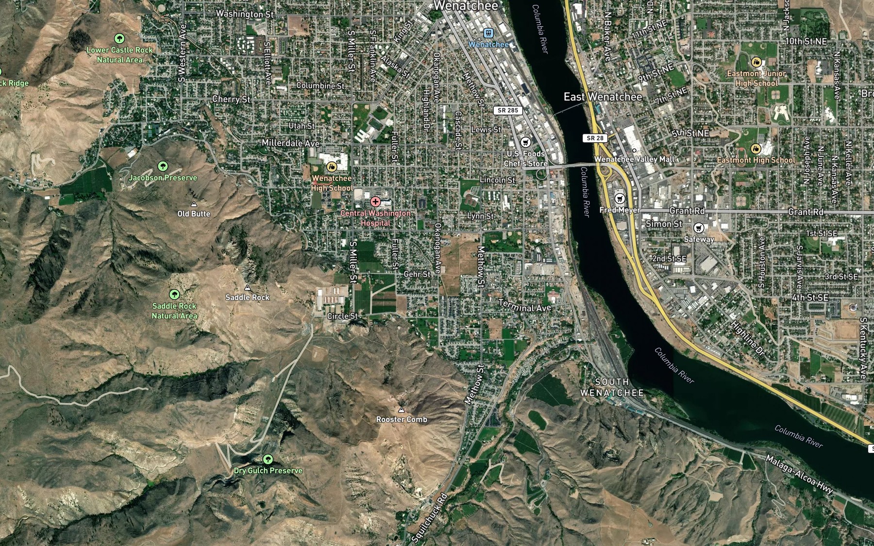 Satellite map of the Lanham Lateral