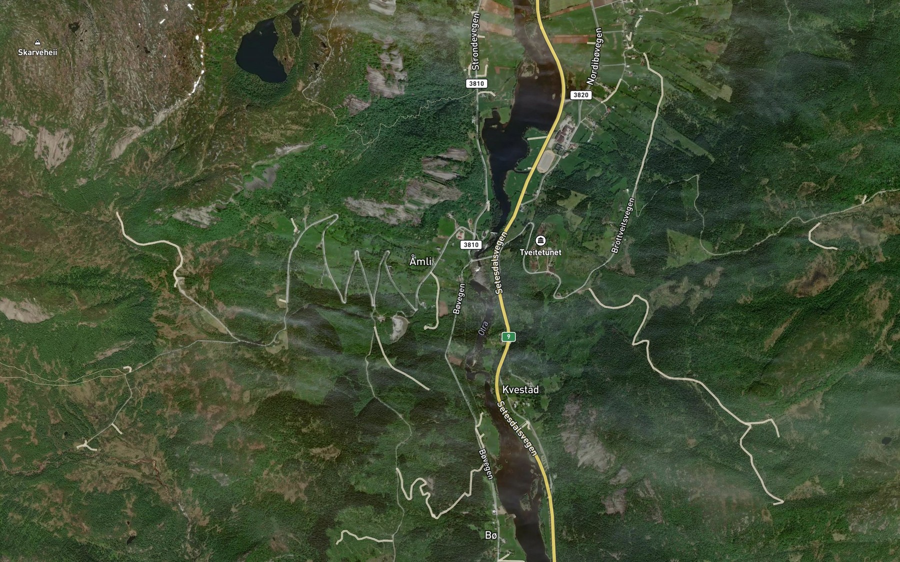 Satellite map of the Gardbekk