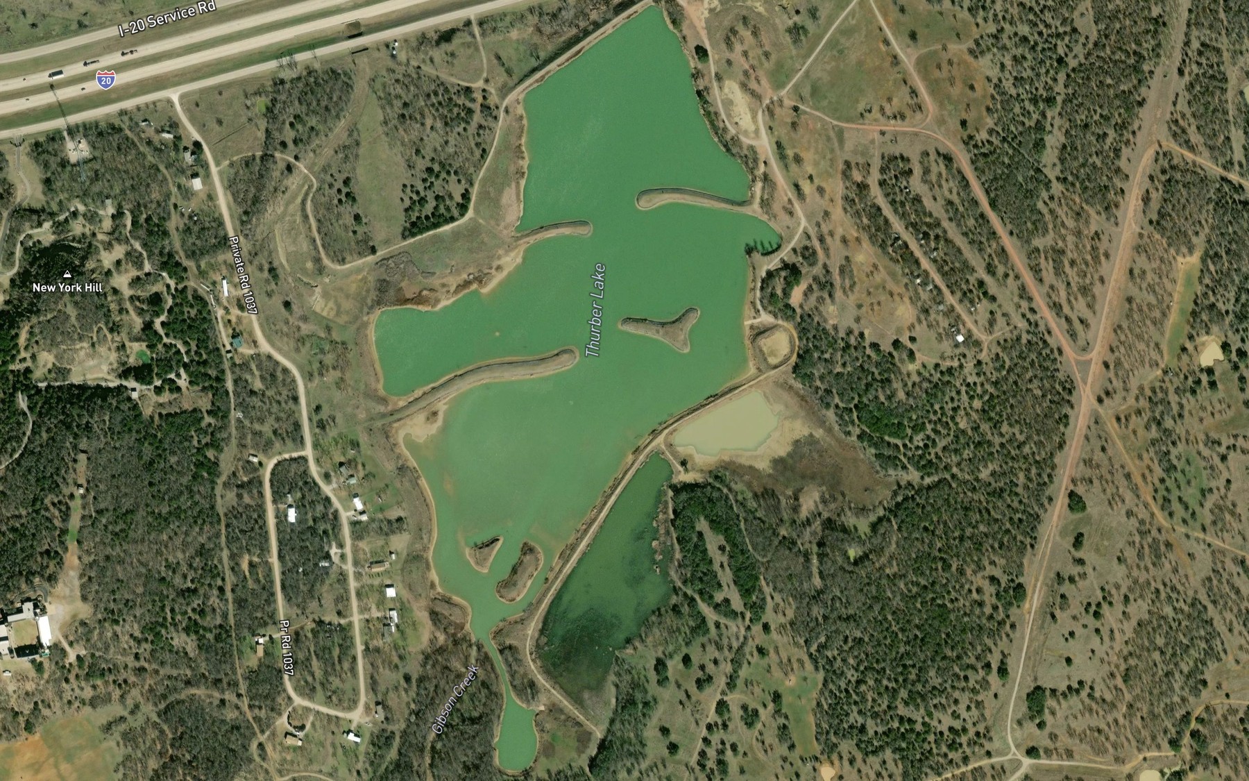 Satellite map of the Thurber Lake