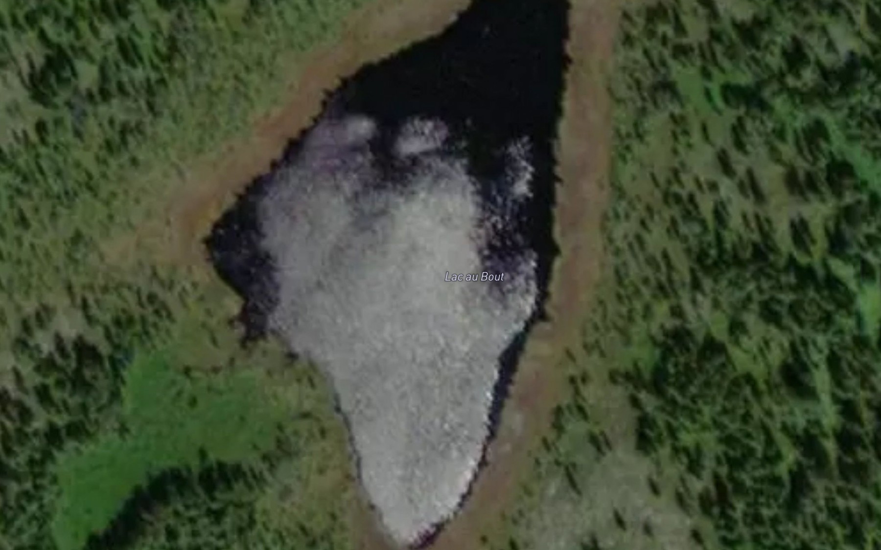 Satellite map of the Lac au Bout