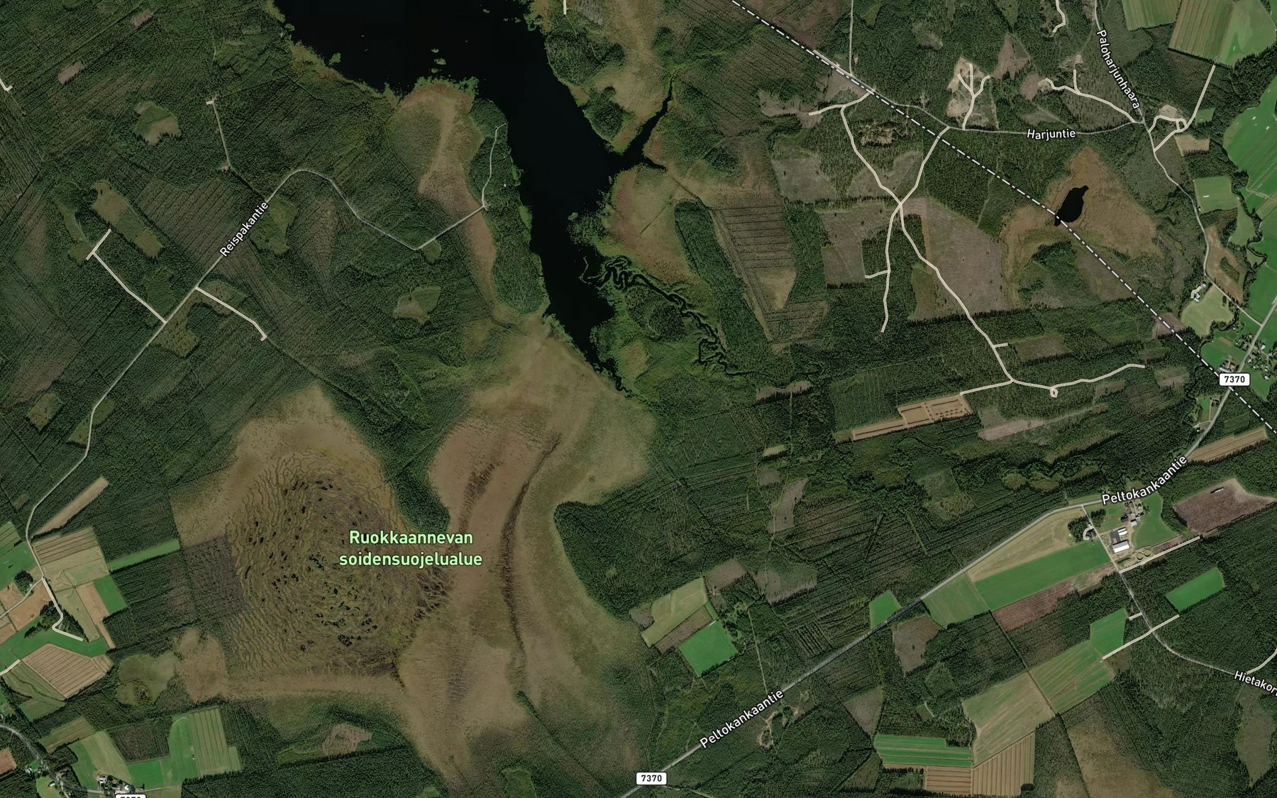 Satellite map of the Antinoja