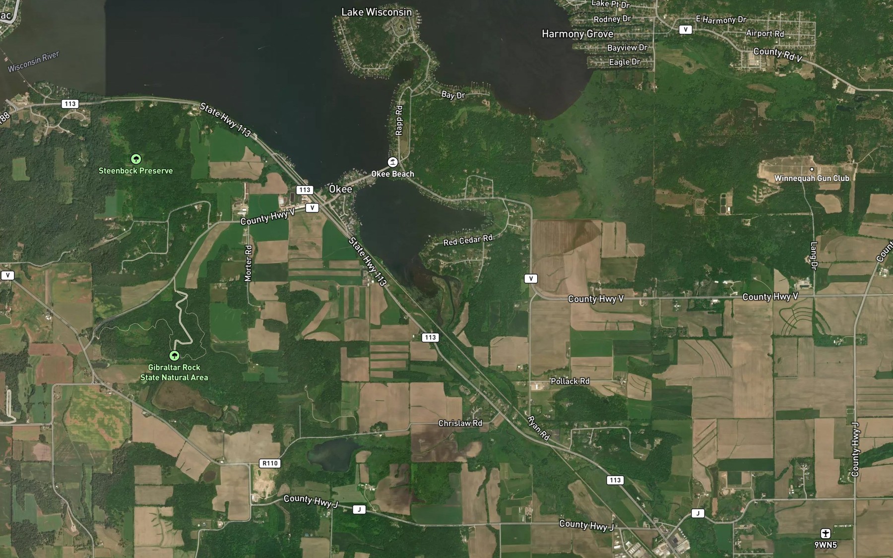 Satellite map of the Spring Creek