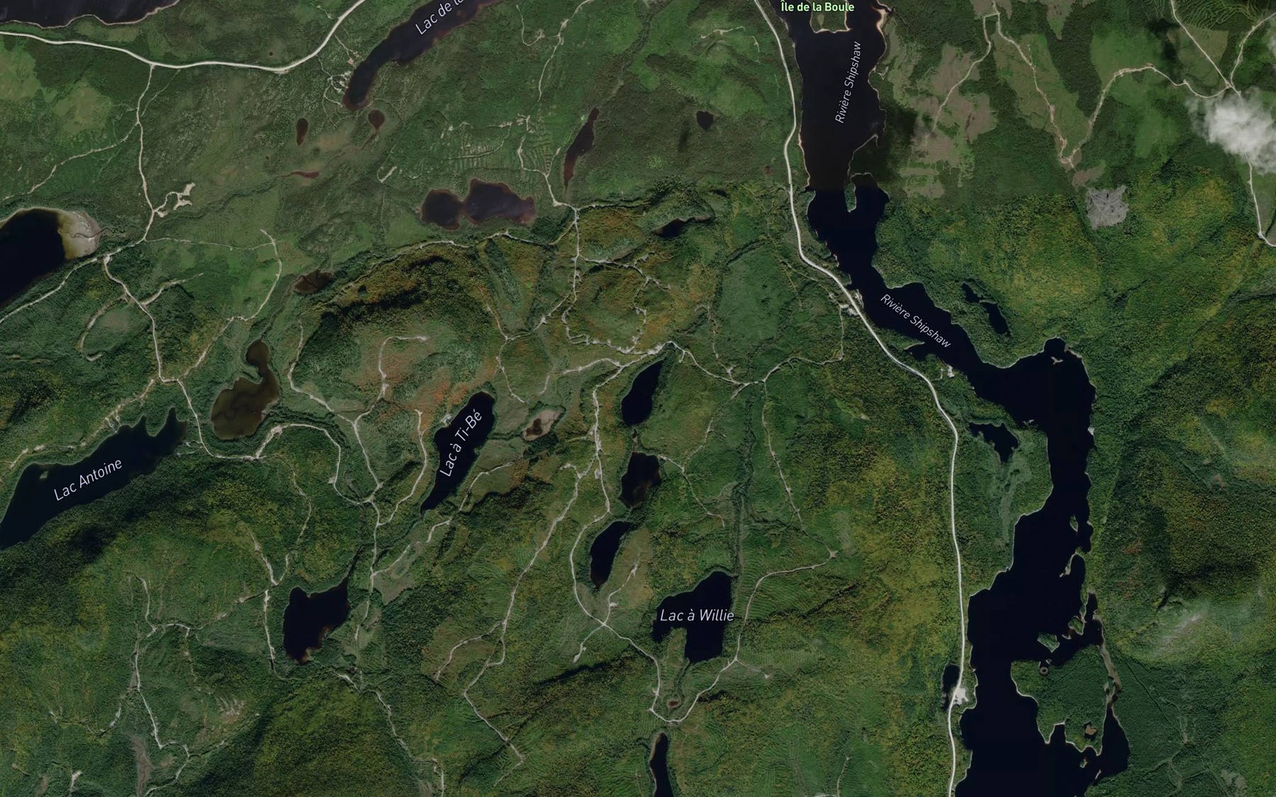 Satellite map of the Lac Noir