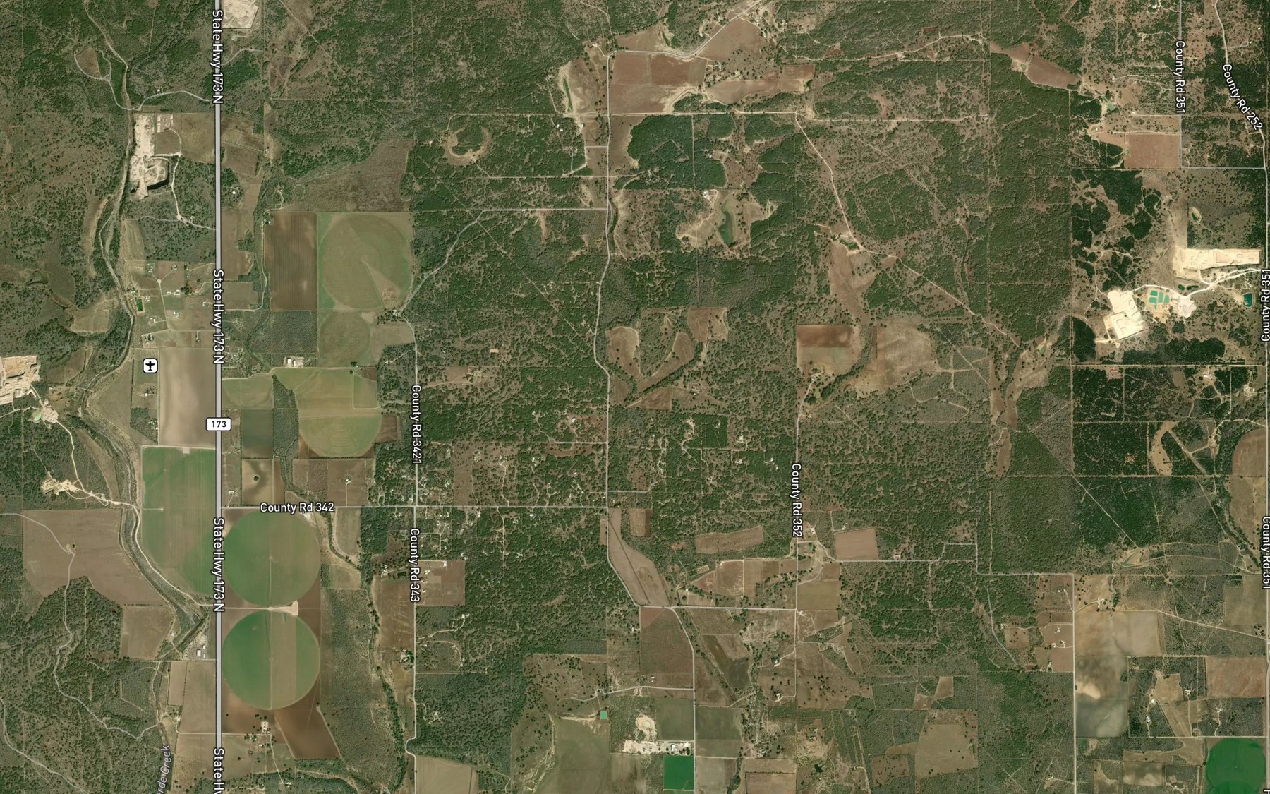 Satellite map of the Bull Creek