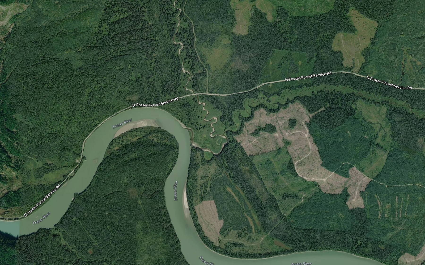 Satellite map of the Herring Creek