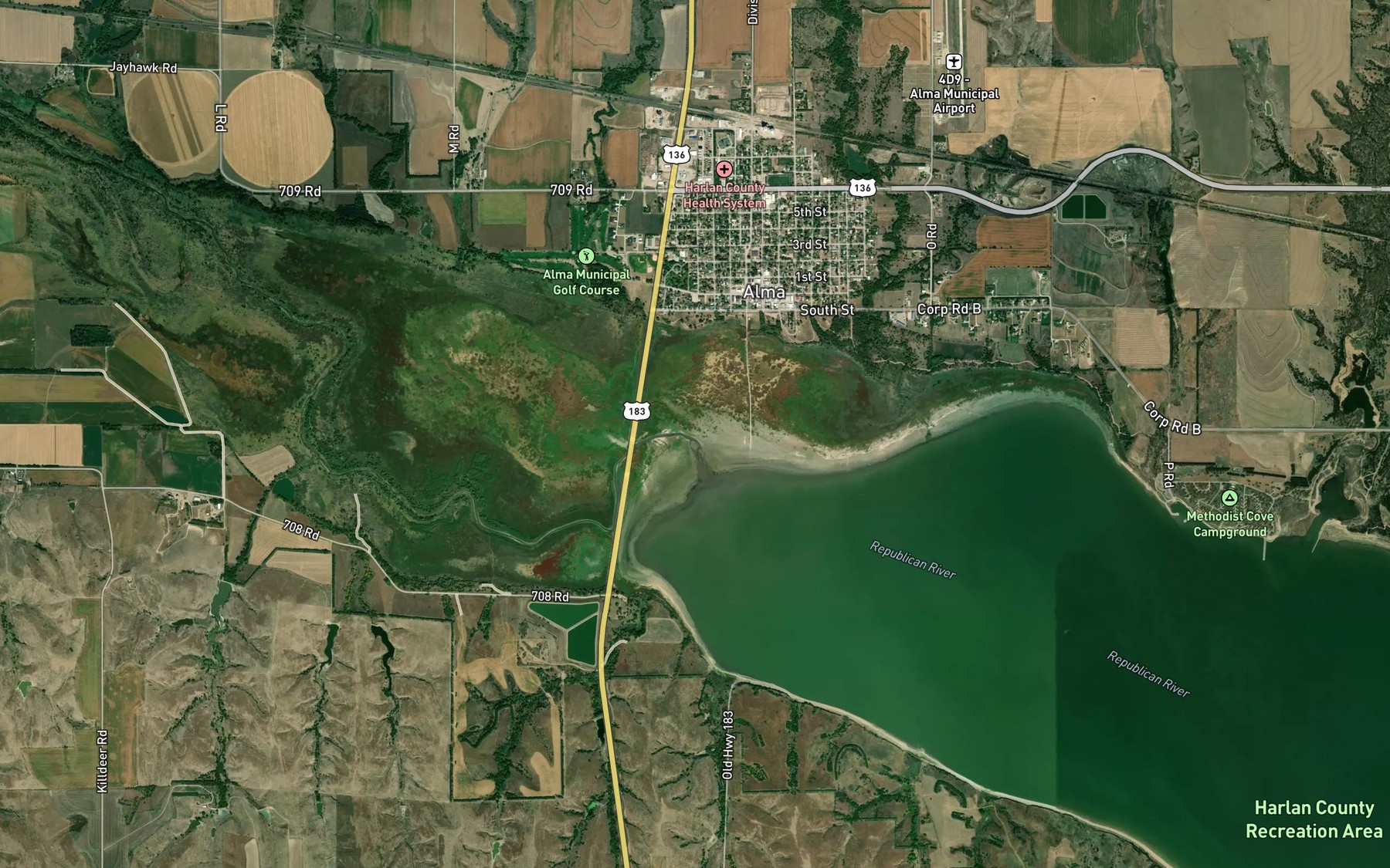 Satellite map of the Spot 8