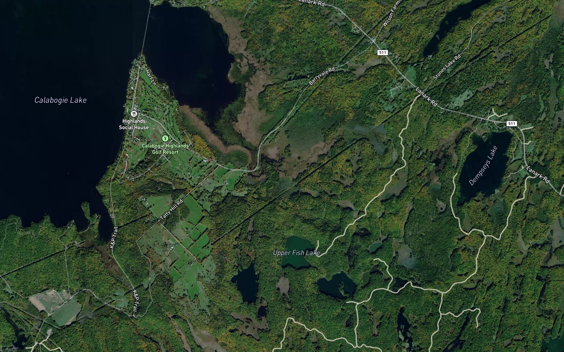 Satellite map of the Grassy Bay