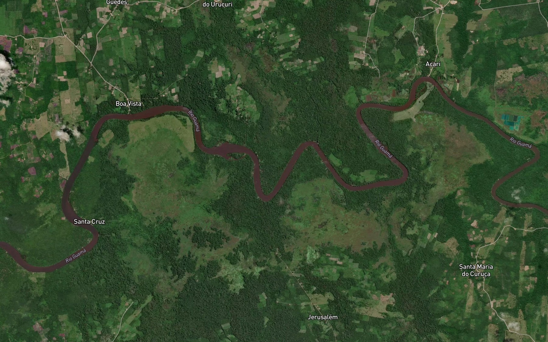 Satellite map of the Igarape Urucuri