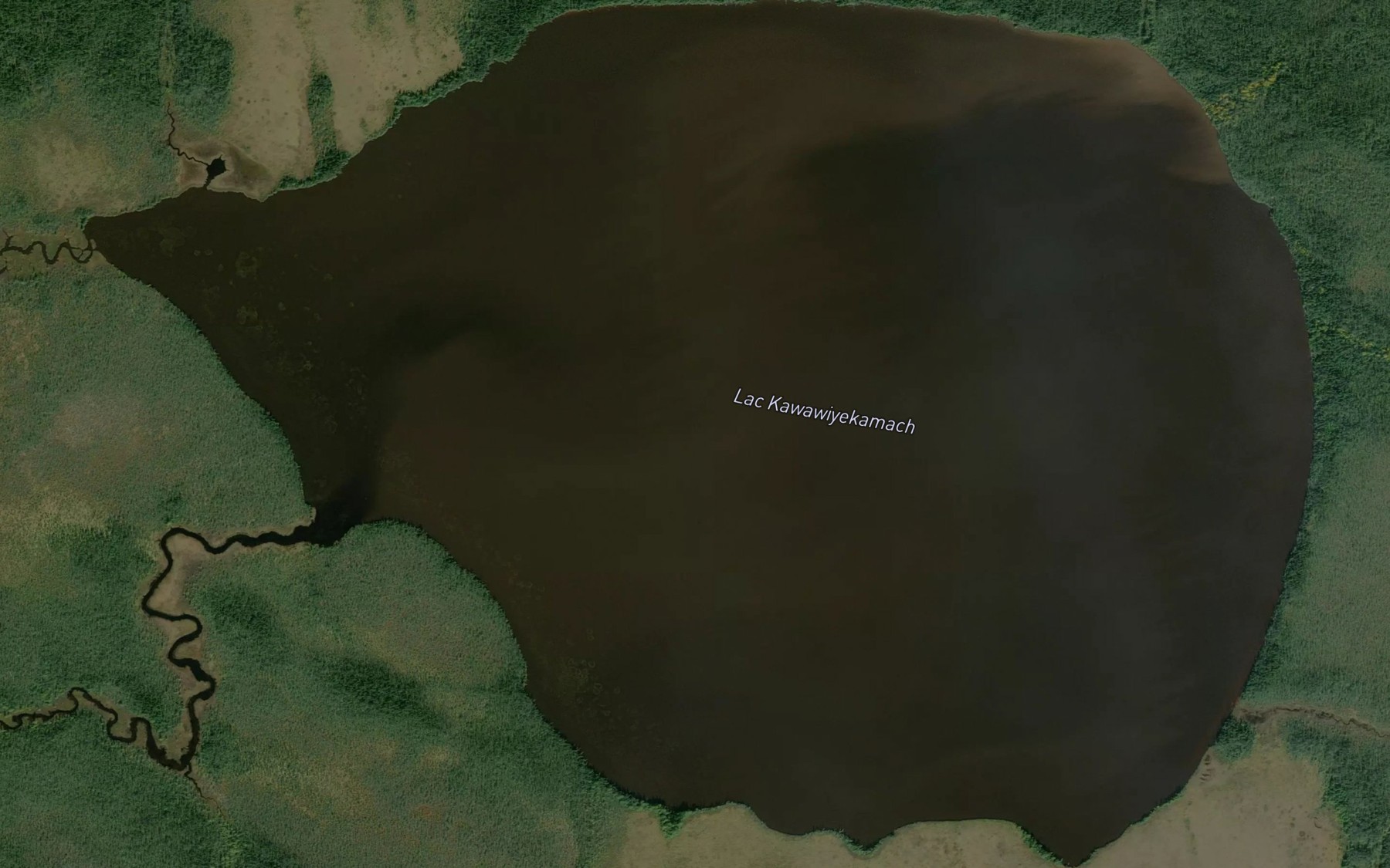 Satellite map of the Lac Kawawiyekamach