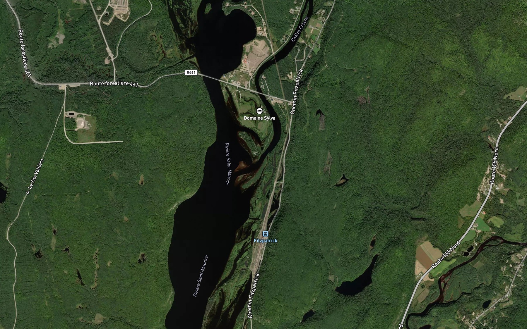 Satellite map of the Riviere Croche