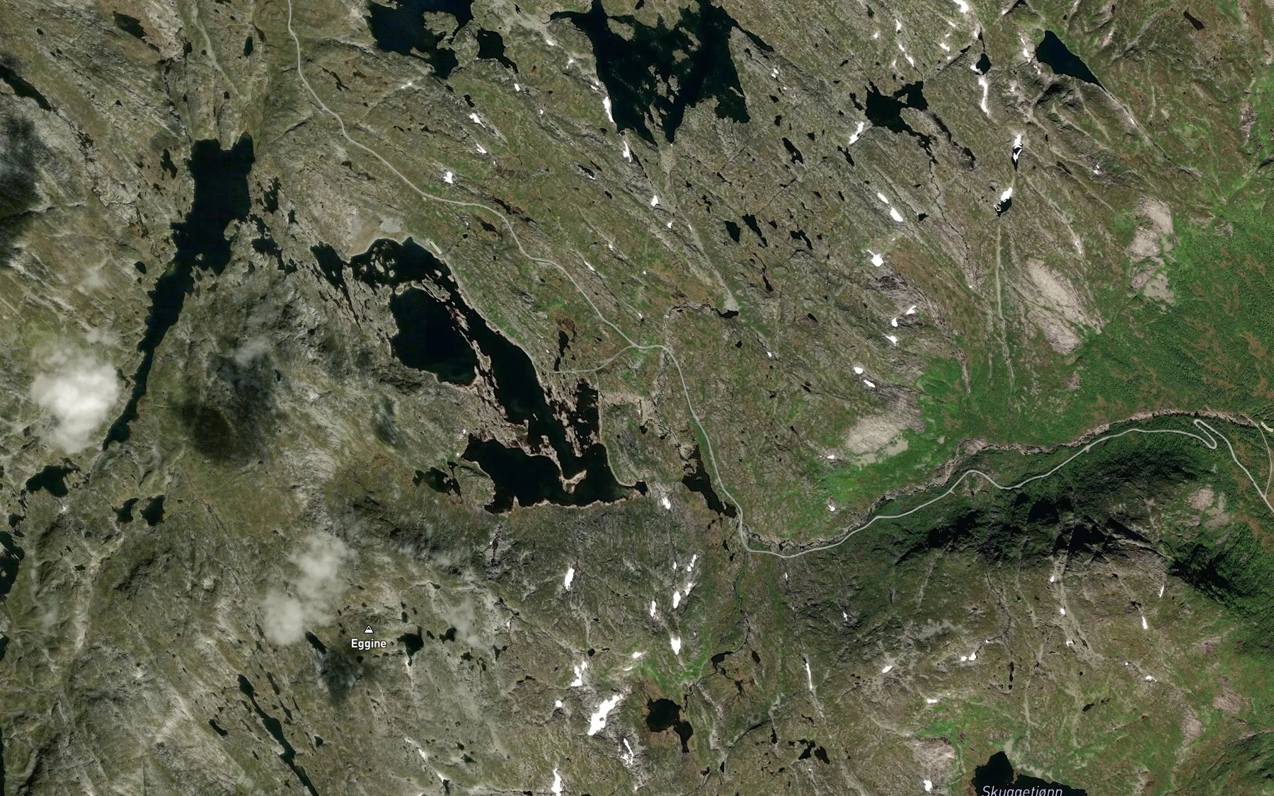 Satellite map of the Skargjesvassfossen
