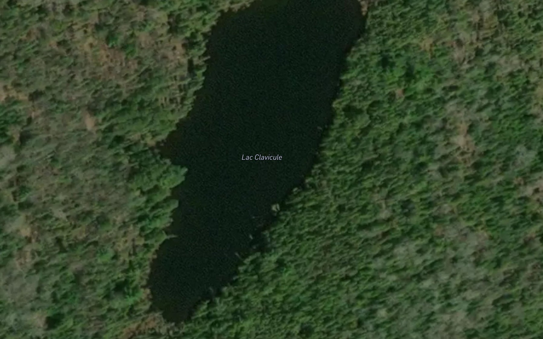 Satellite map of the Lac Clavicule