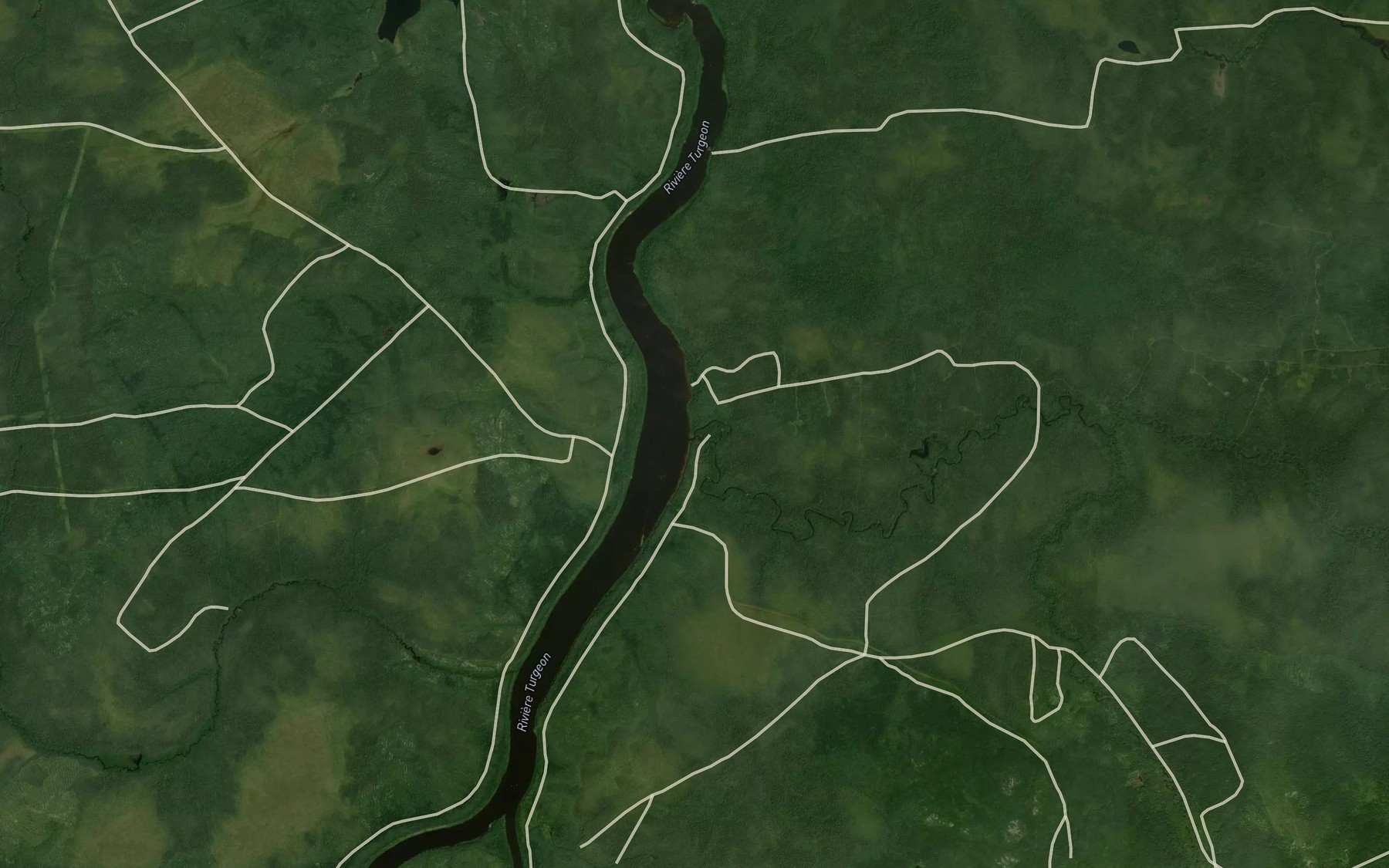 Satellite map of the Ruisseau Kamamajigamawi