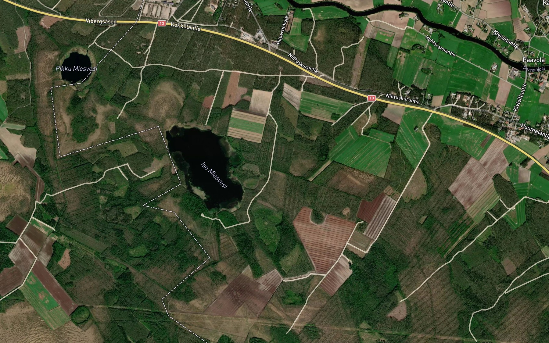 Satellite map of the Miesvesi