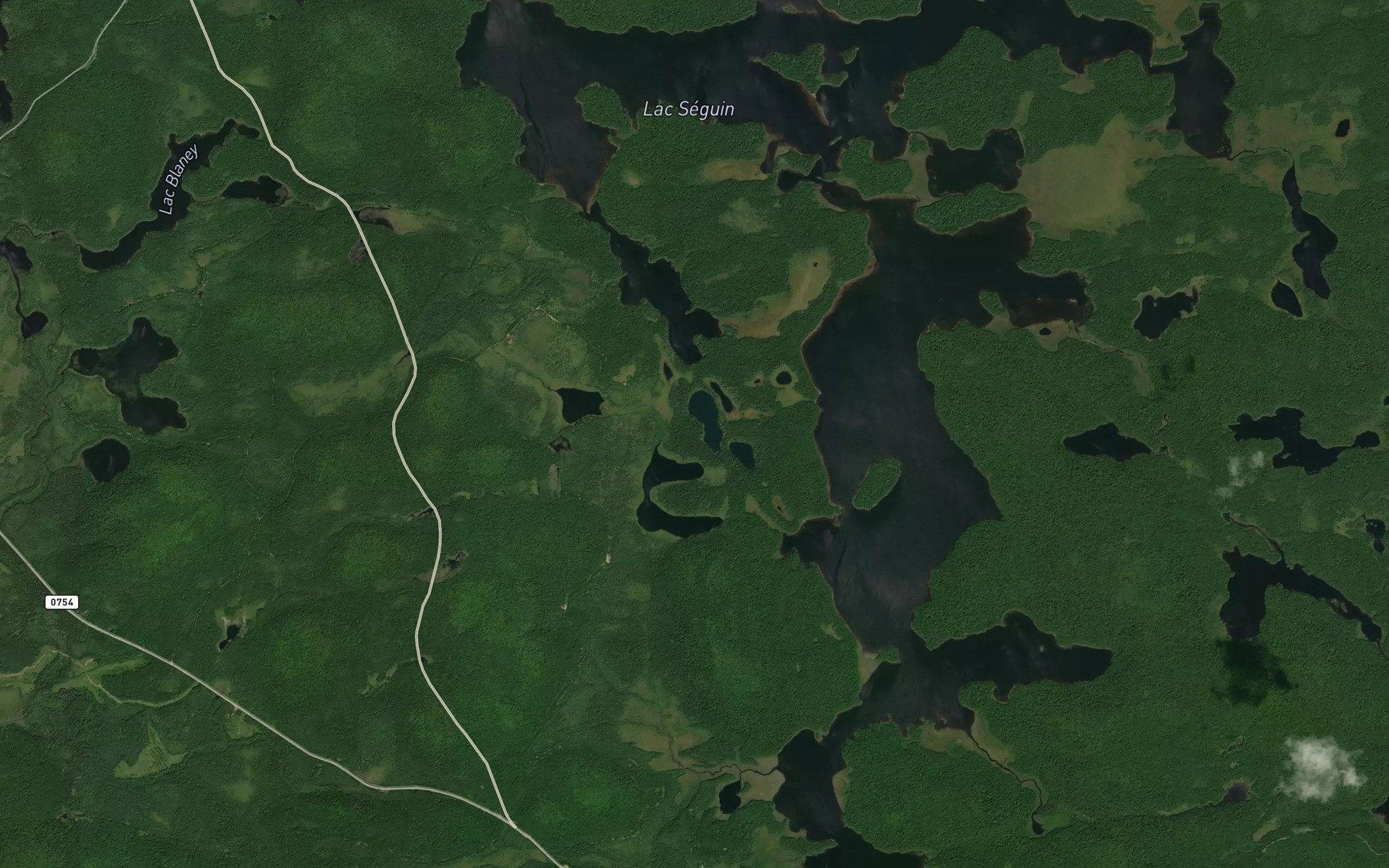 Satellite map of the Lac de la Vaste Esperance