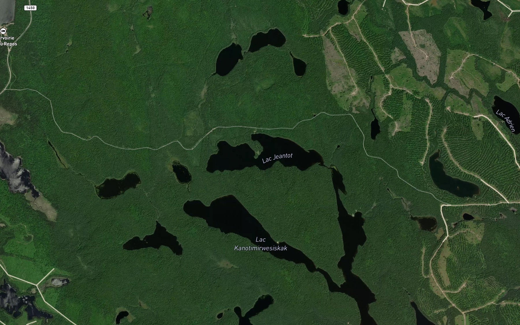 Satellite map of the Lac Jeantot