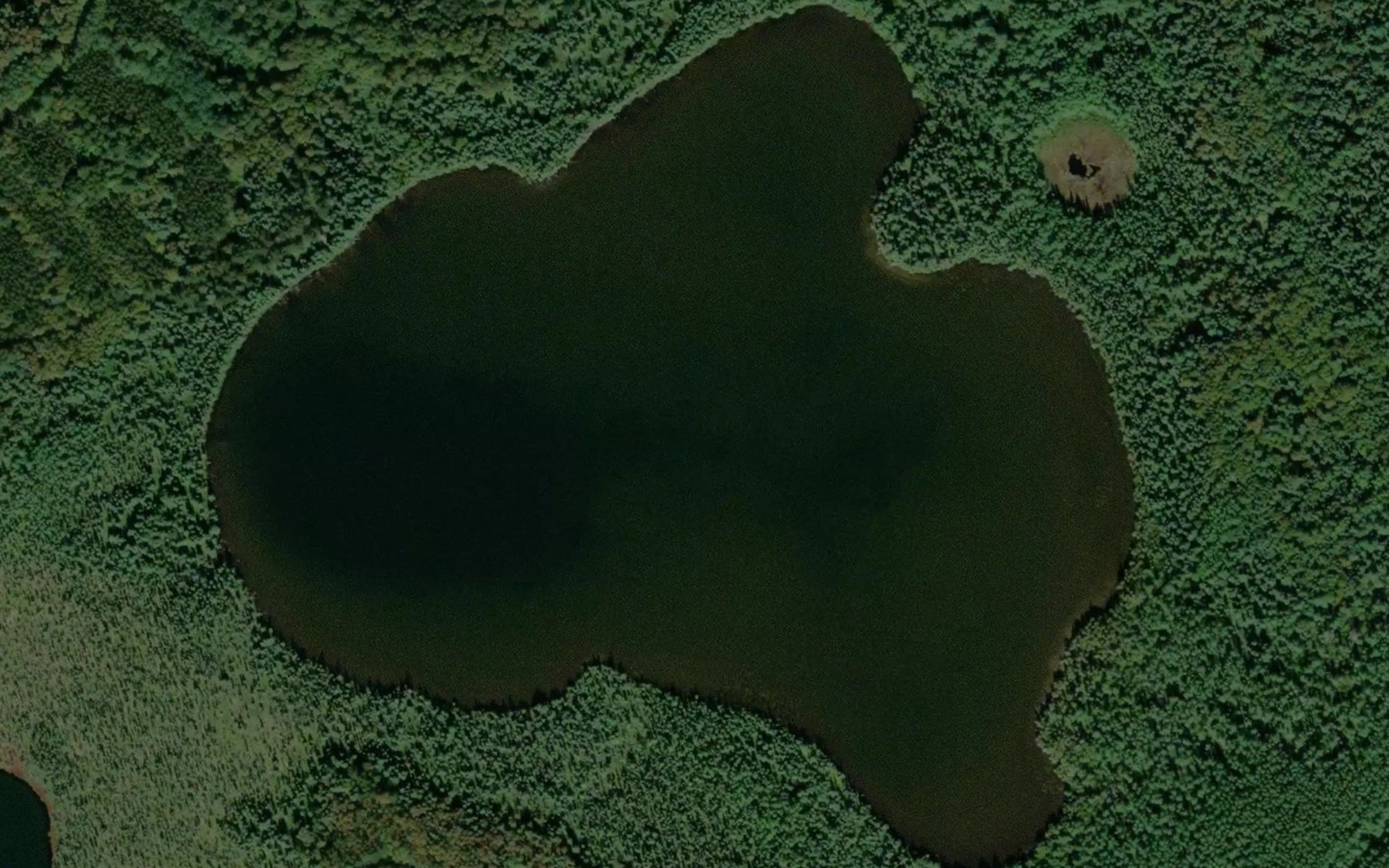 Satellite map of the Saucer Lake