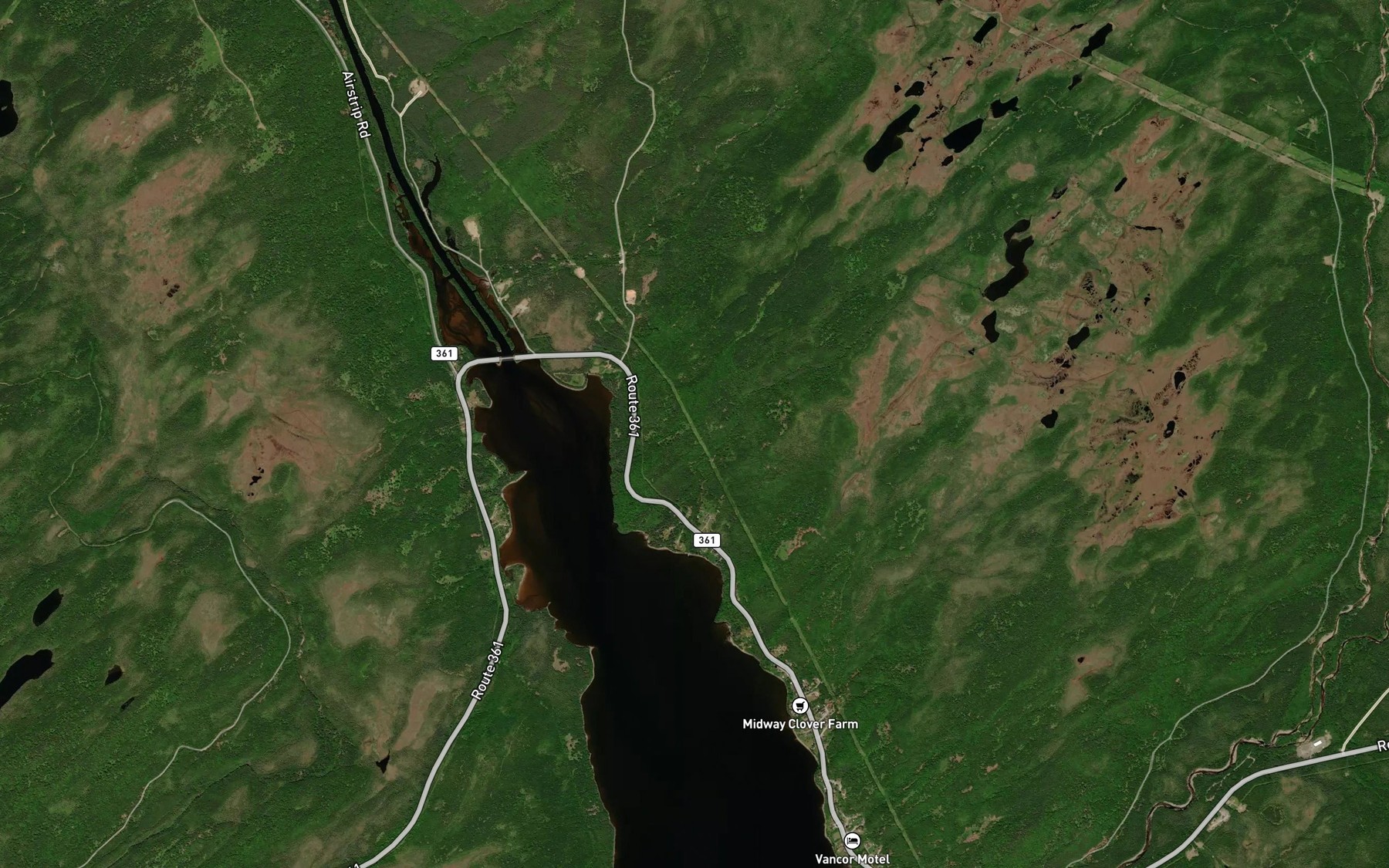 Satellite map of the Cribb Cove