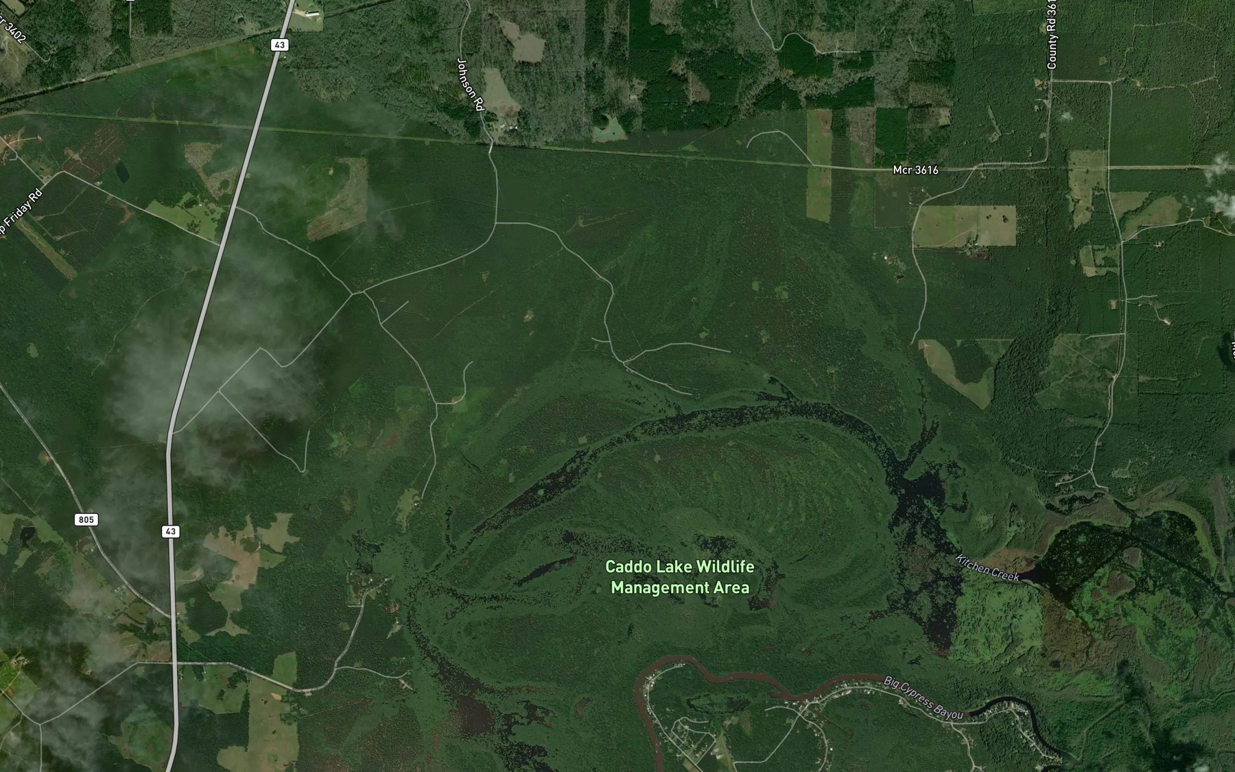 Satellite map of the Jenkins Slough