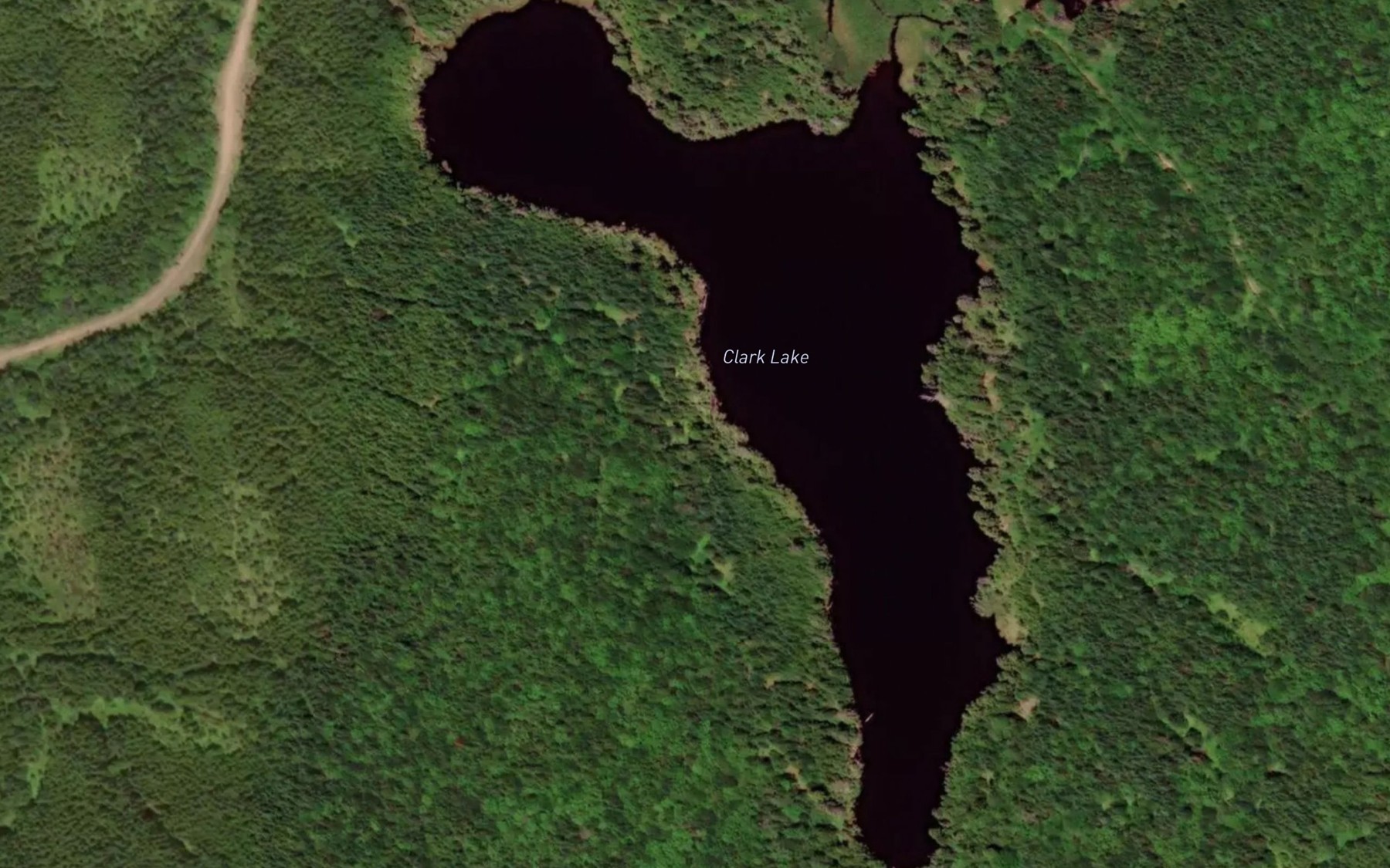 Satellite map of the Clark Lake