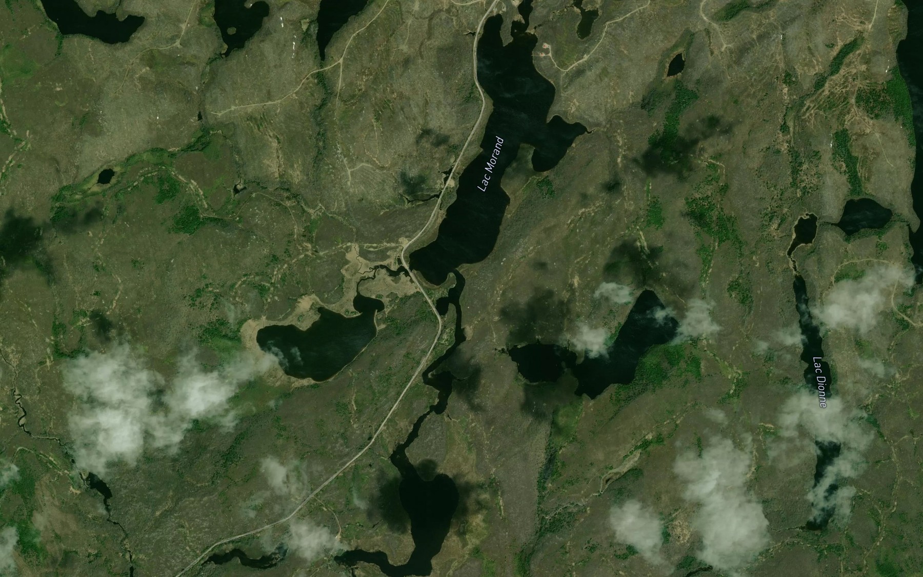 Satellite map of the Lac Morand