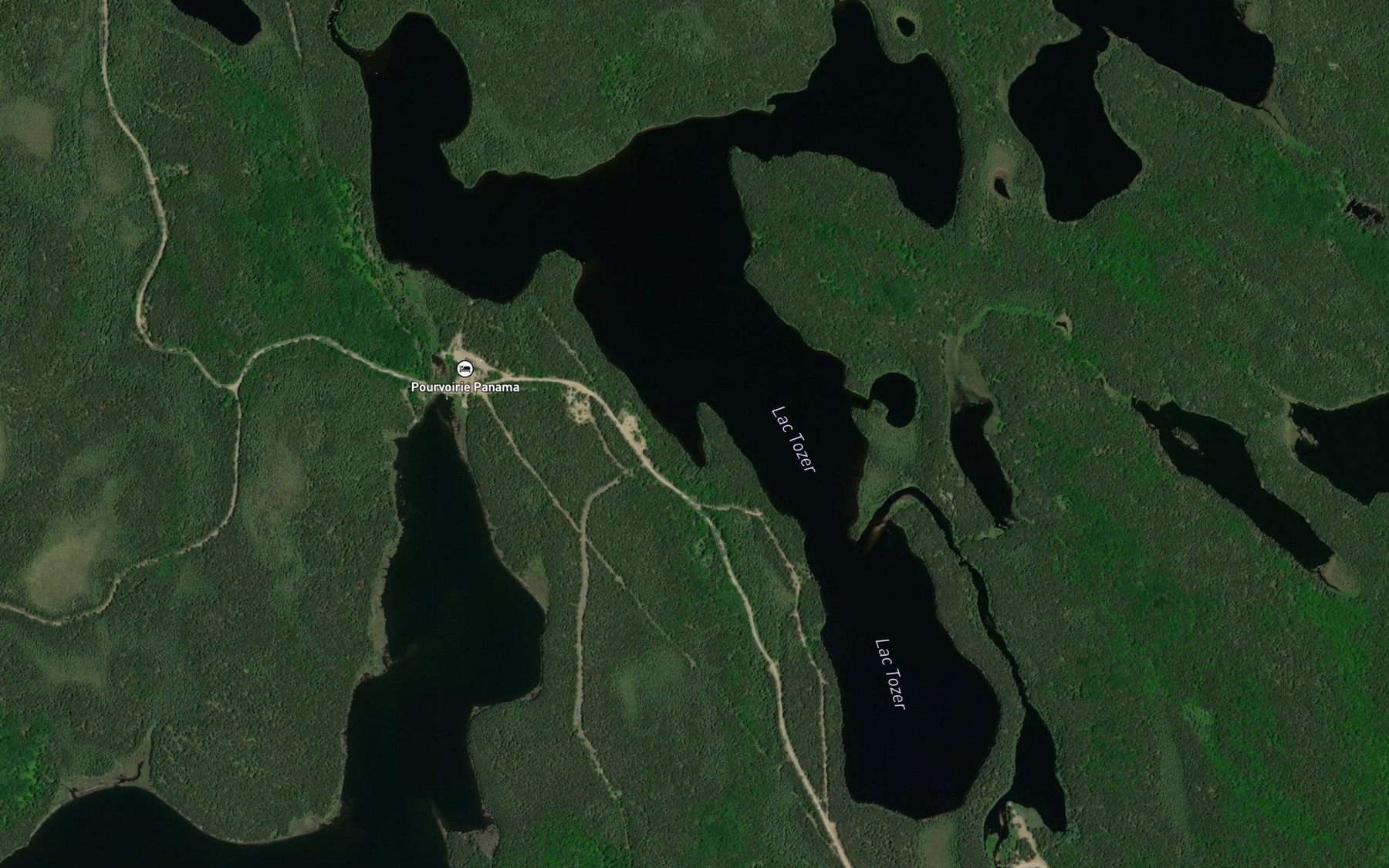 Satellite map of the Lac Tozer