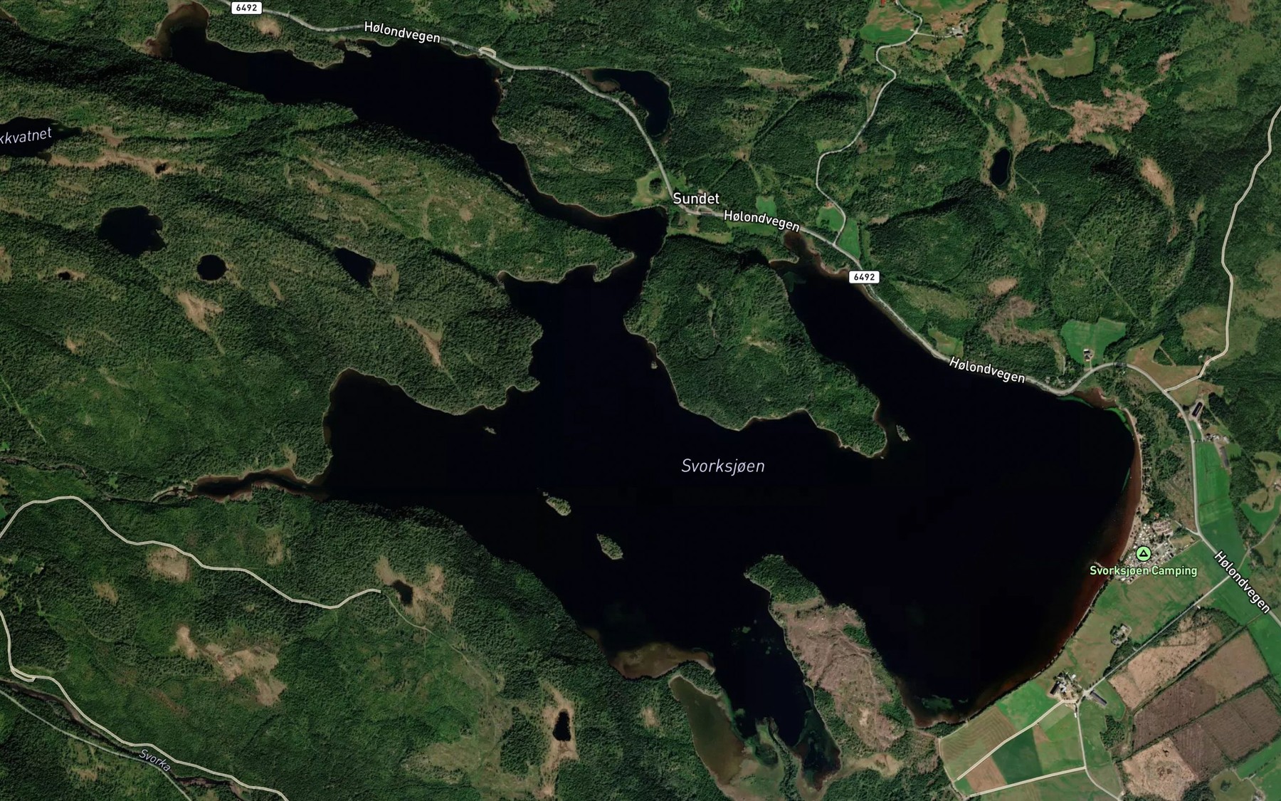 Satellite map of the Svorksjoen