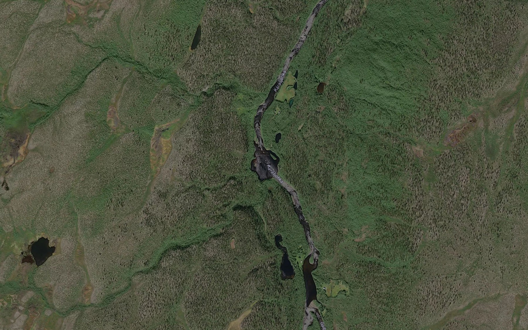Satellite map of the Gieddejavri