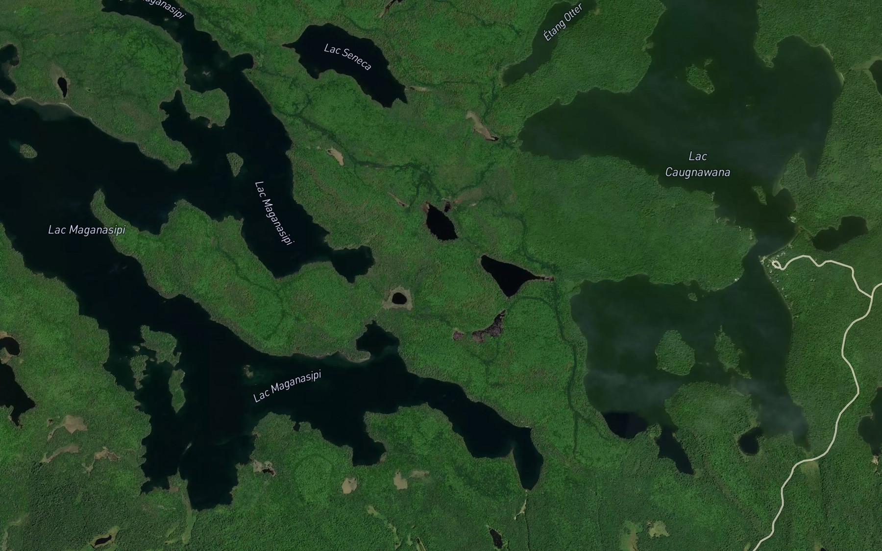Satellite map of the Lac Twin Un