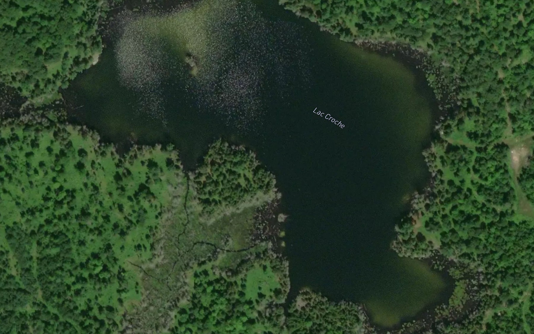 Satellite map of the Lac Croche