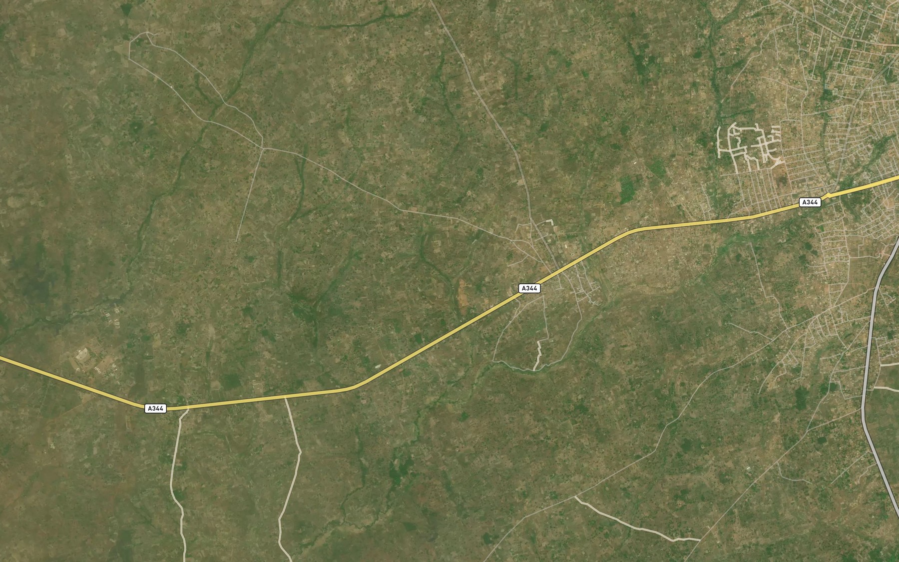 Satellite map of the River Uwev