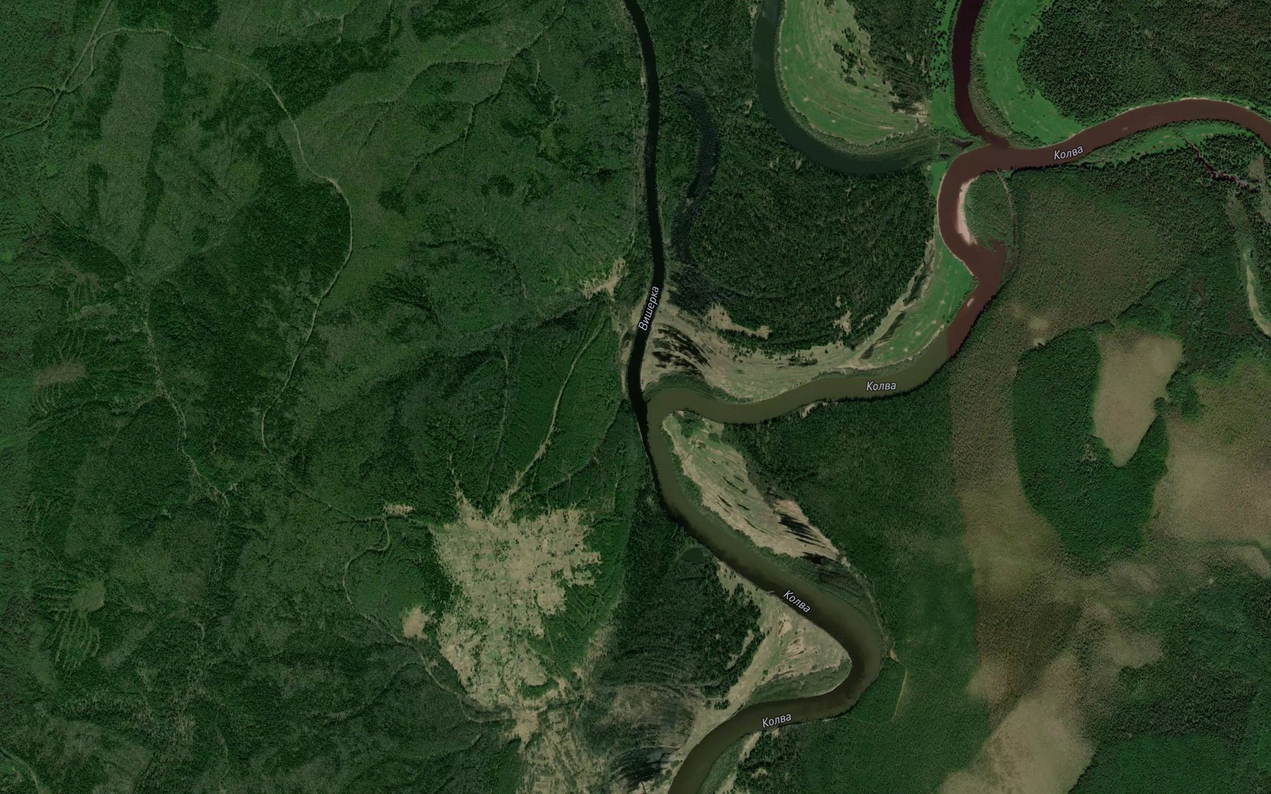 Satellite map of the Visherka