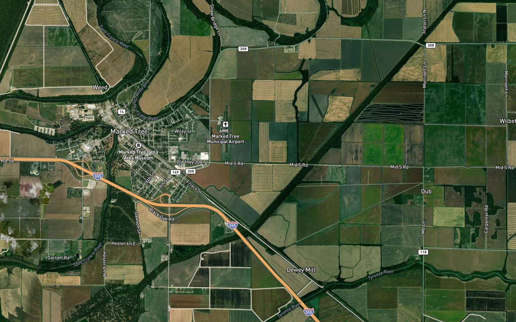 Satellite map of the Ditch Number 87