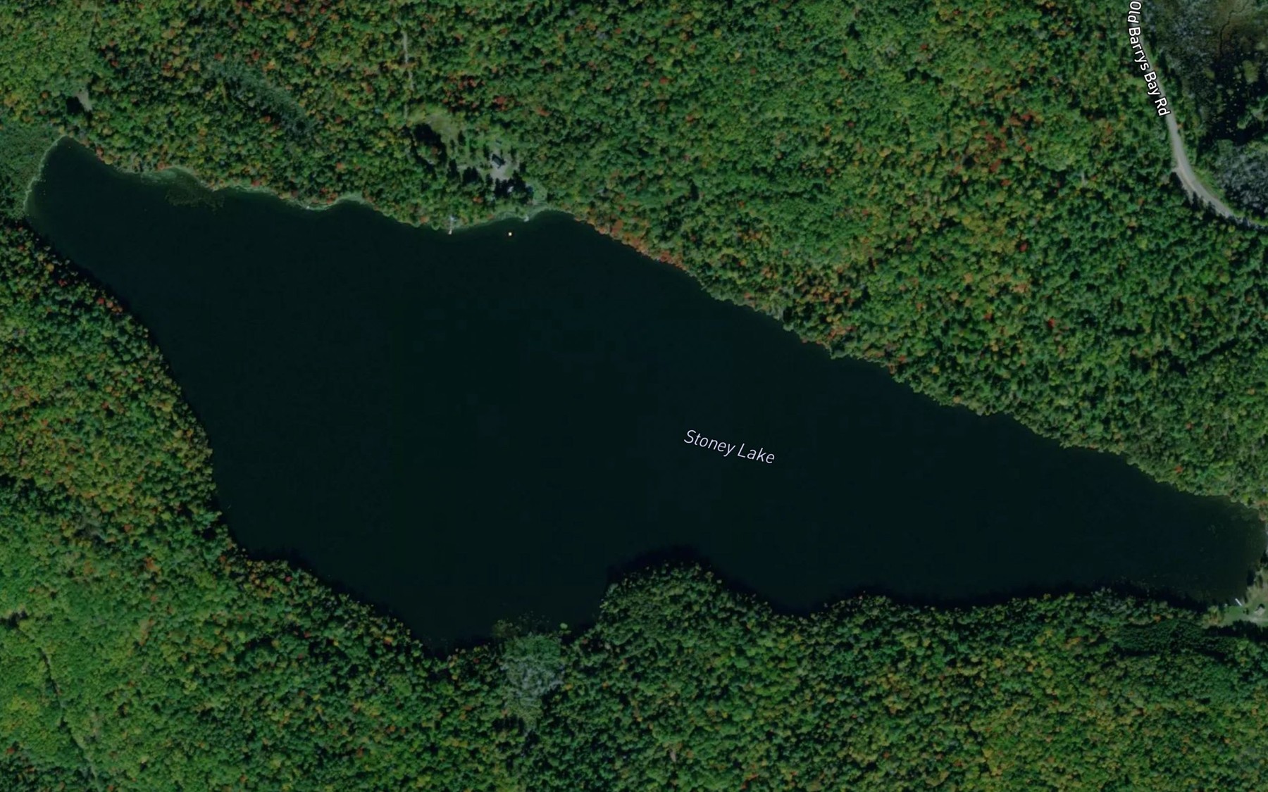 Satellite map of the Stoney Lake