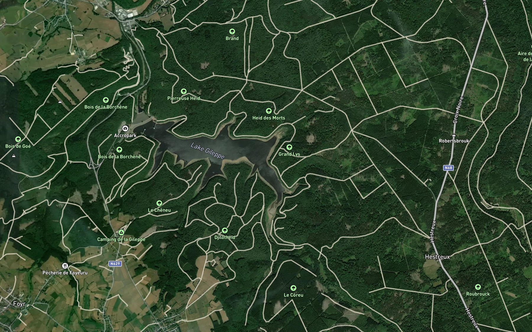 Satellite map of the Loubas