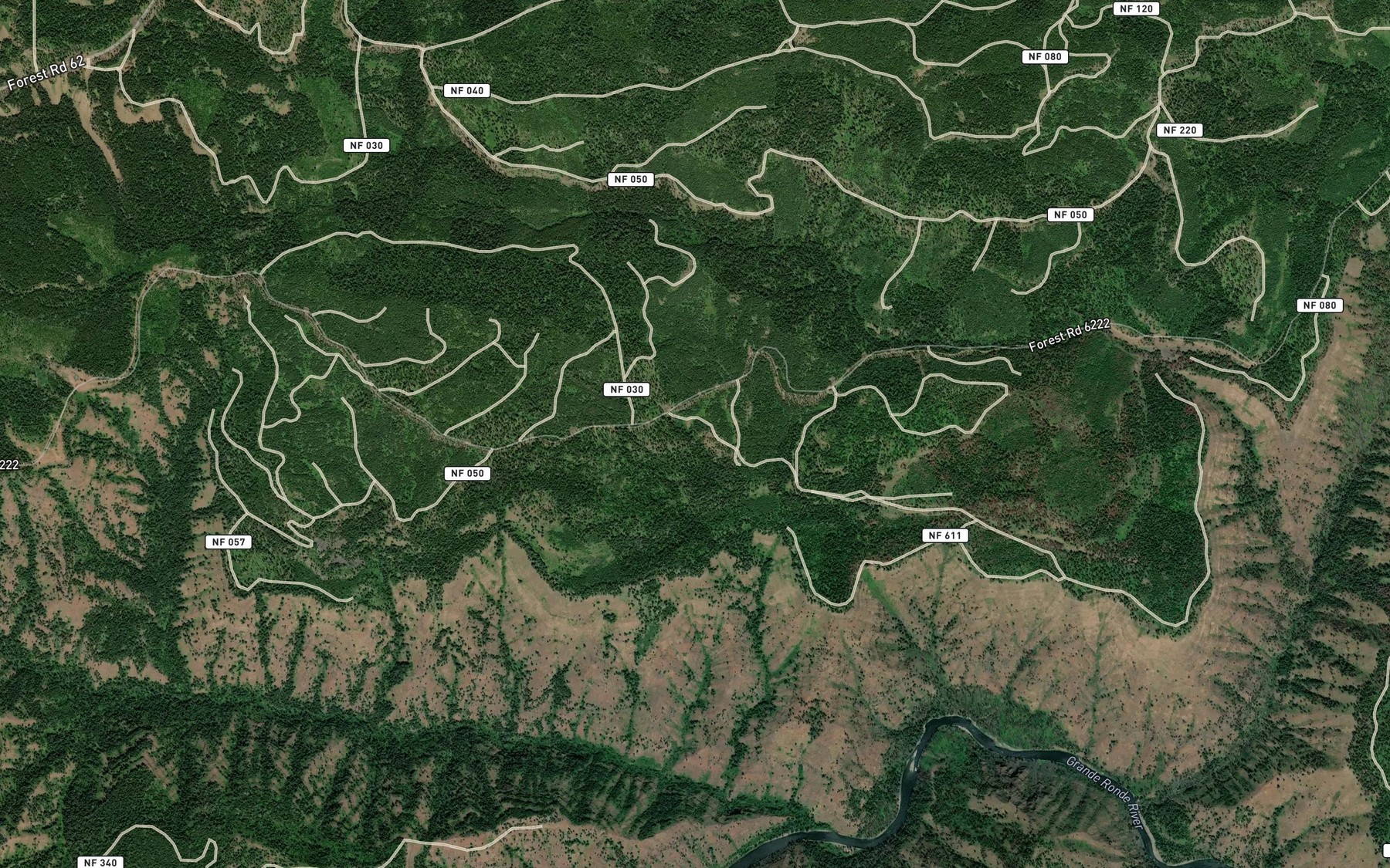 Satellite map of the Thorn Springs